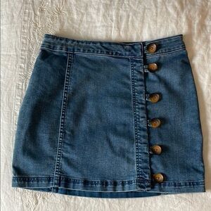 Free People Denim Mini Skirt